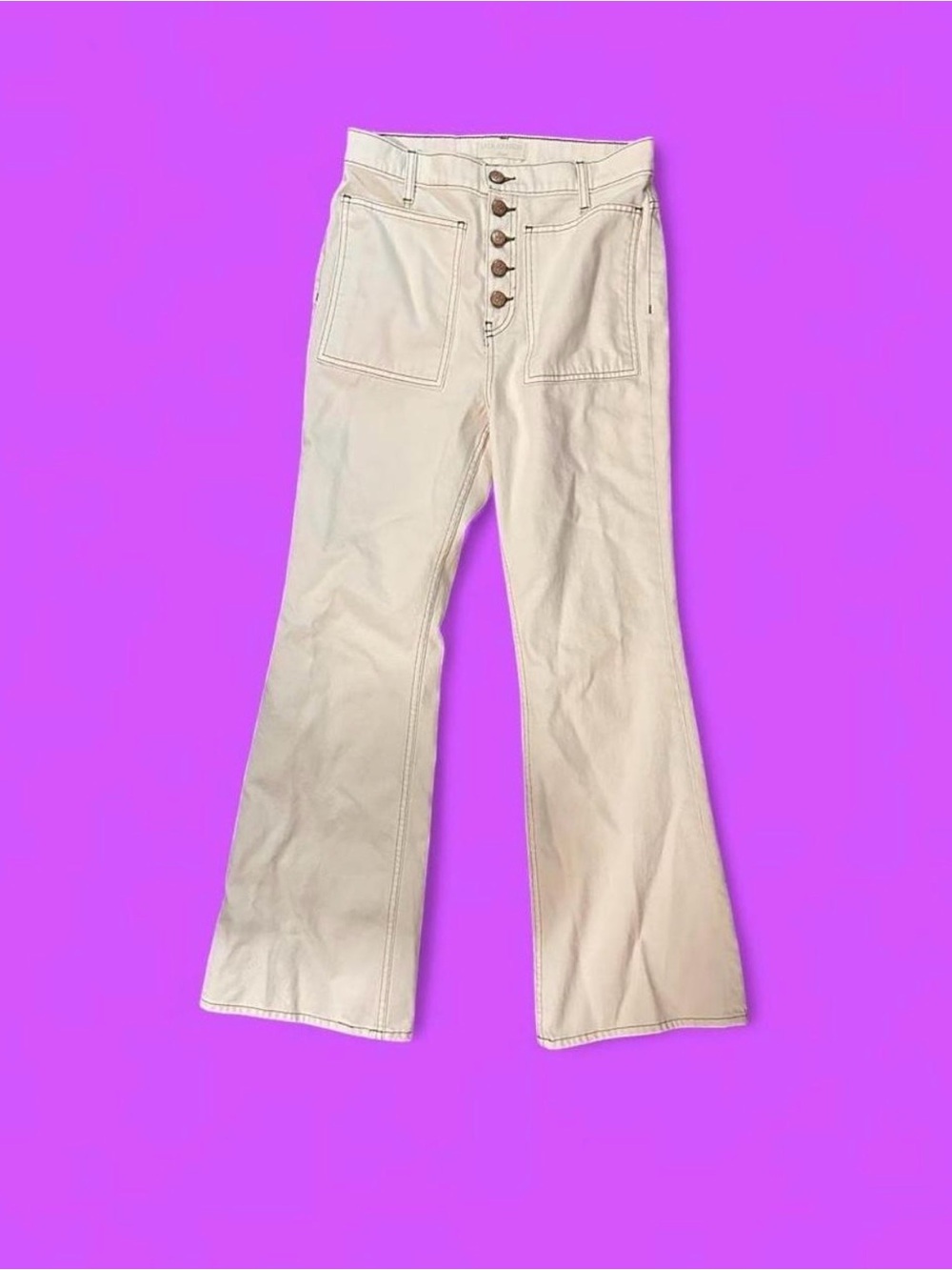 Ulla Johnson "Lou" High-Rise Flared Jeans Sz 28